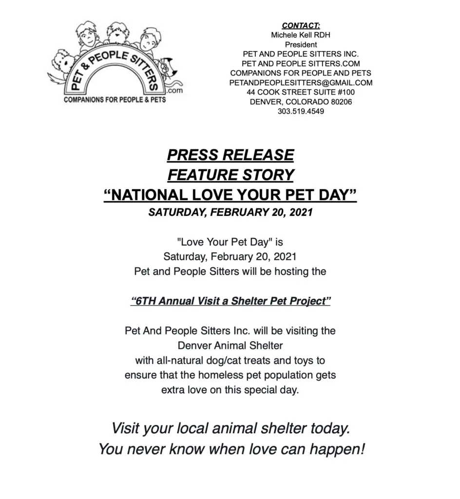 Love Your Pet Day – February 20, 2021